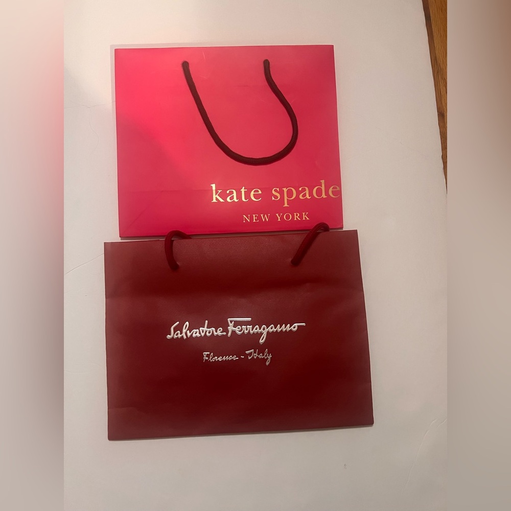 Lot of designer bags Kate spade and Salvatore Ferraro, merchandise bags.
